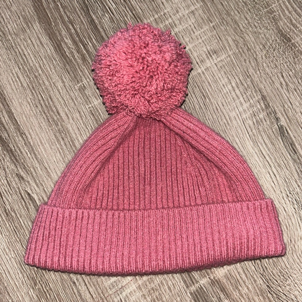 COS Kids 100% Cashmere Beanie Pom Pom Hat. Girls Size 4-8. NWOT
